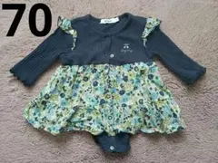 SLAP SLIP フラワープリントロンパース 70