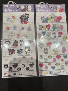 4サイズステッカー BT21 2枚セット