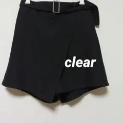 ✨️clear✨️ベルト付　ブラック ミニスカパン　Мサイズ