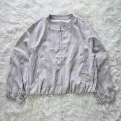 ViS　ビス　ライトアウター　ブルゾン　ノーカラー　春アウター　薄手　軽羽織り