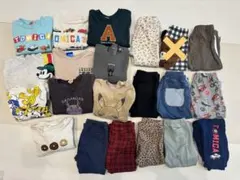 ベビー服セット　90㎝　男の子　冬服　まとめ売り　裏起毛　20点