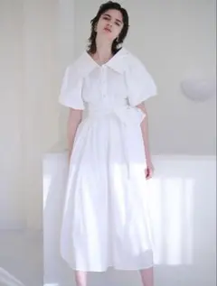 SNIDEL スナイデル ボリュームスリーブシャツワンピース