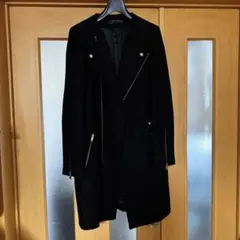 ZARAミドルコート ブラック ライダース風 レディース L モード系 アウター