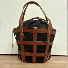 未使用保管品 タグ付】ジュストカンパーニュ マッシフ 巾着 カゴバッグ