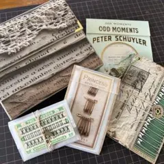 ミニおすそ分けボックス　おすそ分けファイル　40 コラージュ素材　海外紙モノ