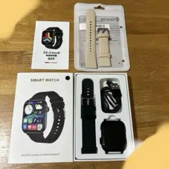 QX9 スマートウォッチ ブラックバンド付き