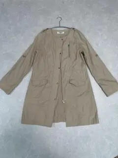NATURAL BEAUTY BASIC ノーカラーベージュコート Lサイズ