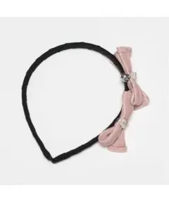 新品 メゾピアノリボンカチューシャピンク