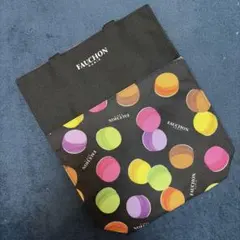 未使用　FAUCHON フォション トートバッグ マカロン柄 ブラック