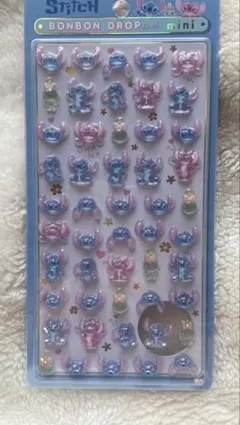 d*3様 スティッチ ボンボンドロップ シール