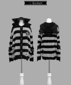 DIMMOIRE Evil Catカーディガン【Stripe】