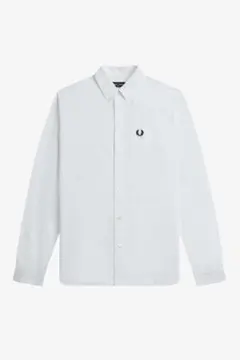 Fred Perry 長袖 ワイ シャツ ブラウス ホワイト Lのサムネイル