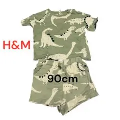 H&M 恐竜柄 90cm ショートパンツセット