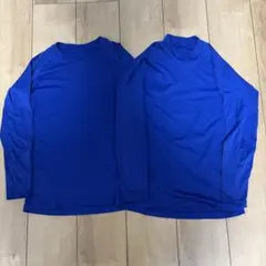 SSK 青色 長袖アンダーシャツ 野球 2枚セット