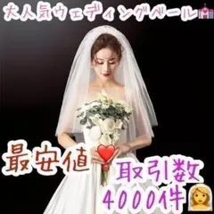✨最安値ラスト✨ウェディングベール 2層 結婚式 挙式 チャペル ベールダウンのサムネイル