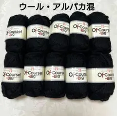 ハマナカ オフコース！ビッグ 毛糸 10玉セット 黒色