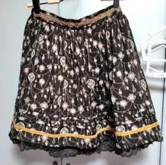 アクシーズ スカート ブラウン M