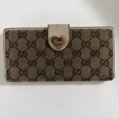GUCCI GGキャンバス ハート金具 長財布のサムネイル