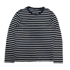 し*じ様 00s OLD UNIQLO ボーダーロンT y2k ブラック arc