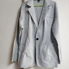 麻混メンズ　サマージャケットブルーグレイL‼️のサムネイル