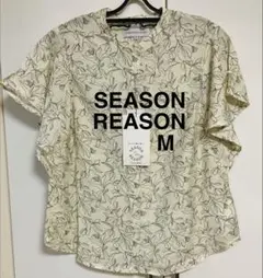 M 新品 シーズンリーズン ブラウス 半袖 花柄 しまむら