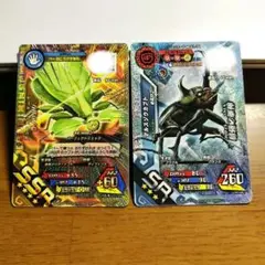 新ムシキングカード　コノハムシSSRとマルスゾウカブトSRの２枚セット