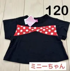 新品 ディズニー ミニーちゃん 黒 Tシャツ 120