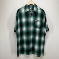 キャルトップ オンブレチェックシャツ(グリーン/XL)