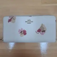 ねね様専用COACH 花柄 長財布 ホワイト×ピンク