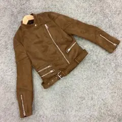 希少✨ZARA TRF【M相当】スエード✨ダブルライダースジャケット