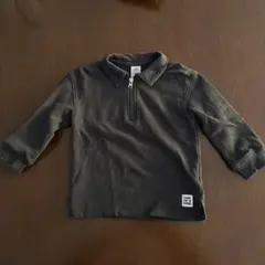 H&M ダークグレー ハーフジップトレーナー 12M