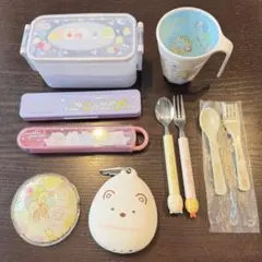すみっコぐらし　まとめ売り　弁当箱　カトラリー　コップ　ひんやりタオル　保冷剤のサムネイル