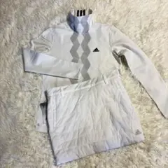 ★新品adidas ★サイズL　ゴルフウェア　上下セット　裏起毛　中綿スカート