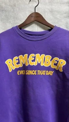 REMEMBER カレッジロゴスウェット パープル