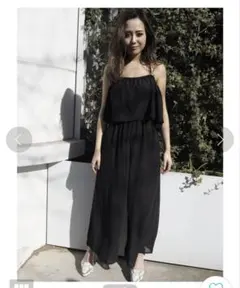 オフショルダー オールインワン黒　パンツタイプ