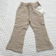 テータテート チェックガーゼフレアパンツ 90