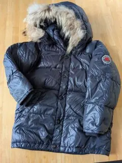 ミキハウス 黒 ダウンコート フード付き　110