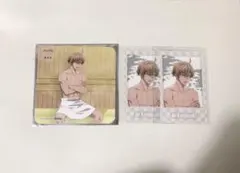 桃源暗鬼　皇后崎迅　極楽湯　チェキ風カード　コースター　等身