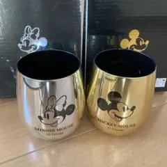 【Disney】メタリックグラス　ミッキー＆ミニー２個セット