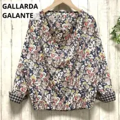 美★ ガリャルダガランテ　フラワー　チェック　配色　長袖トップス　シャツブラウス
