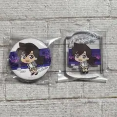 名探偵コナン セガラッキーくじ 毛利蘭 缶バッジ アクリルブロック