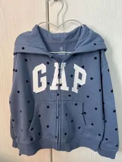 GAP ドット柄 フルジップパーカー M8-9歳