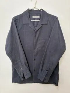 nano コーデュロイ オープンカラーシャツ ダークグレー