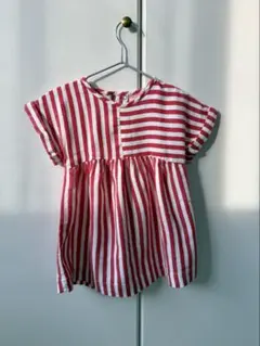 【ZARA baby】ストライプ ワンピース チュニック 86 マリン 背中あきのサムネイル