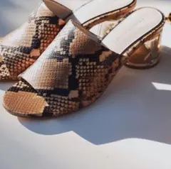 ZARA BAISIC パイソン柄 ミュール