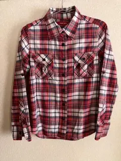 tommy girl チェック柄 長袖シャツ レッド系 Sのサムネイル