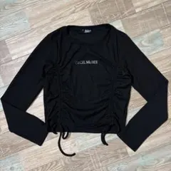 y2k CECIL McBEE セシルマクビー 長袖 ラインストーン 黒 Lのサムネイル