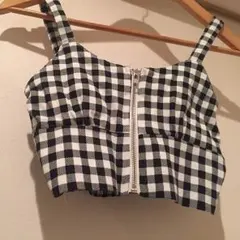 ギンガムチェックビスチェ