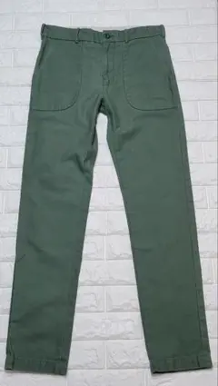 【美品】Engineered Garments ベイカーパンツ カーキ 32のサムネイル