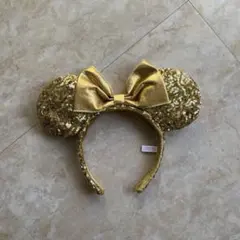 ゴールドミニーマウス耳カチューシャ